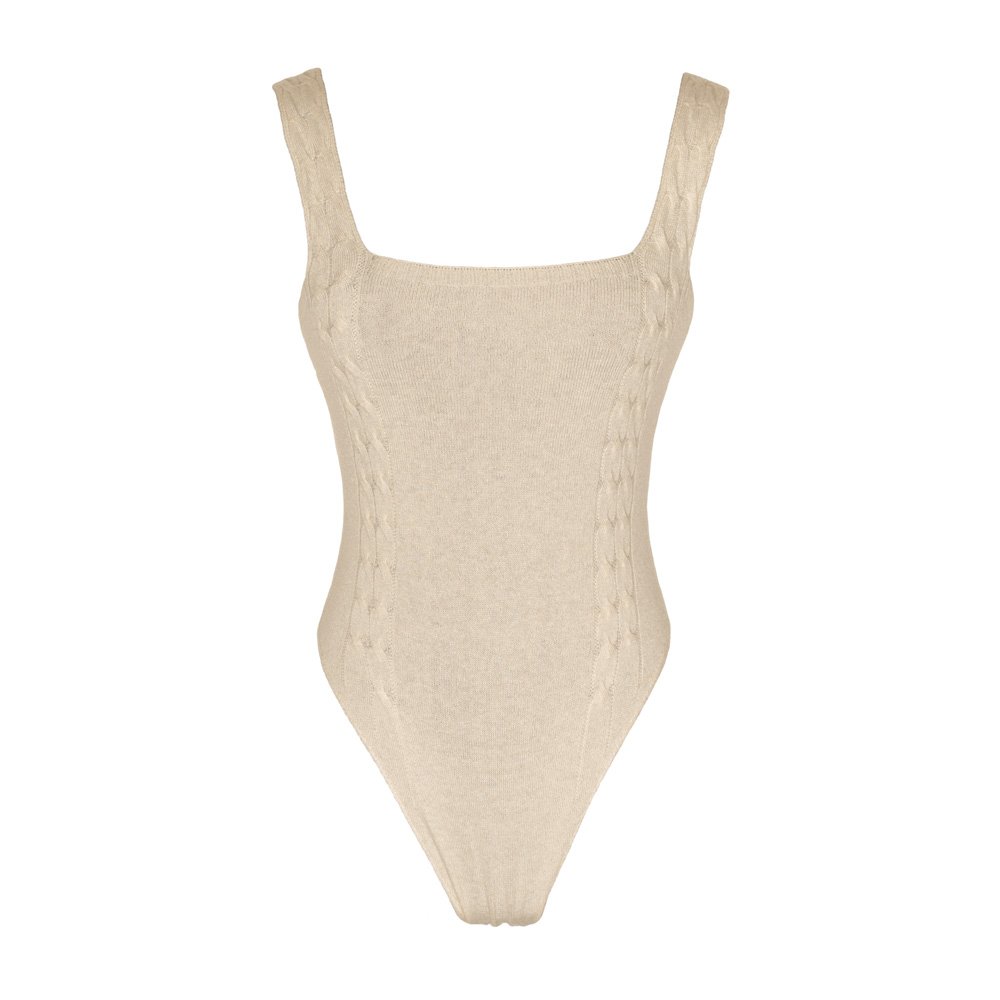 Almond knitted bodysuit loungewear kinda_front