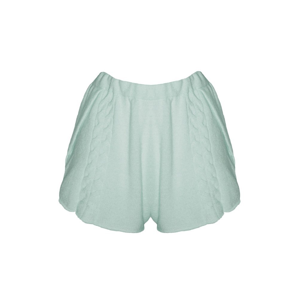 Kinda knitted cashmere shorts mint_front