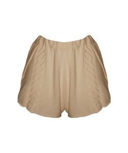 Kinda knitted cashmere shorts sand_front