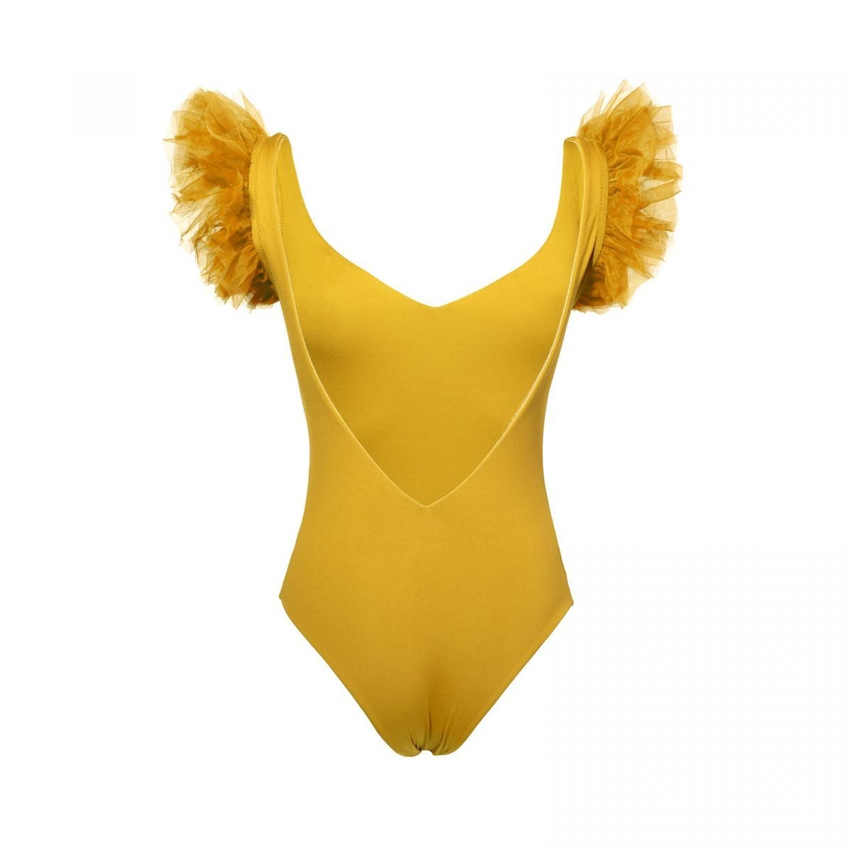 Kinda 3D Swimwear Savage on-line exclusive savage caramel sunset costumi da bagno 2021 costumi estate 2021 costume spalline tulle costume intero giallo costume giallo costume senape