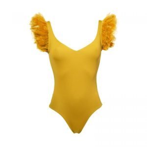 Kinda 3D Swimwear Savage on-line exclusive savage caramel sunset costumi da bagno 2021 costumi estate 2021 costume spalline tulle costume intero giallo costume giallo costume senape
