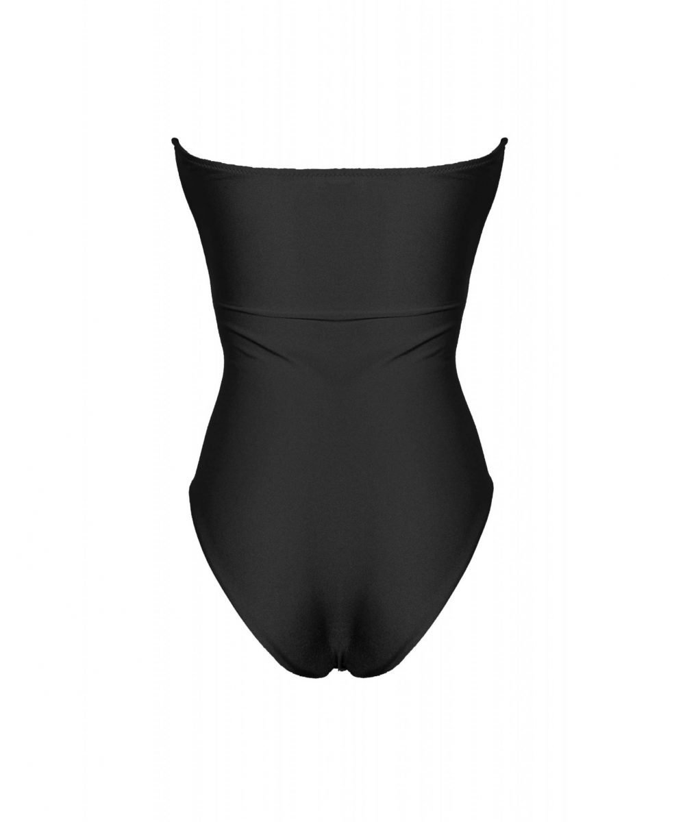 Costume intero nero corpetto Nima kinda swimwear black swimsuit_back