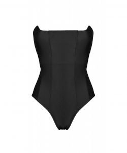 Costume intero nero corpetto Nima kinda swimwear black swimsuit_front