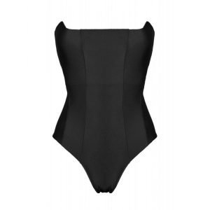 Costume intero nero corpetto Nima kinda swimwear black swimsuit_front