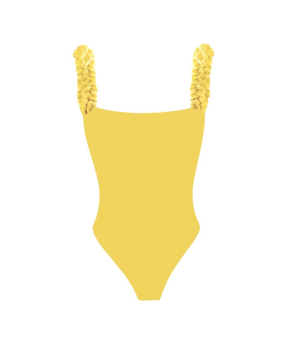 Rebel costume intero giallo yellow bikini curvy costume morbido elegante sustainable made in italy swimwear costumi fatti in italia sostenibili, bikini sostenibile, curvy swimwear, curvy swimsuit, sustainable swimsuits
