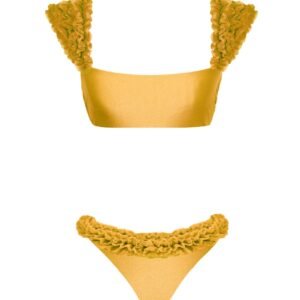 Yellow Bikini ocra costume da bagno due pezzi two piece swimwear kinda swimsuit