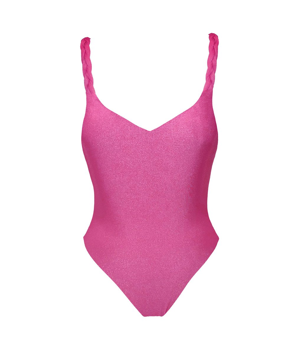 Vanilla costume intero brillante magenta fuchsia fucsia pink swimsuit
